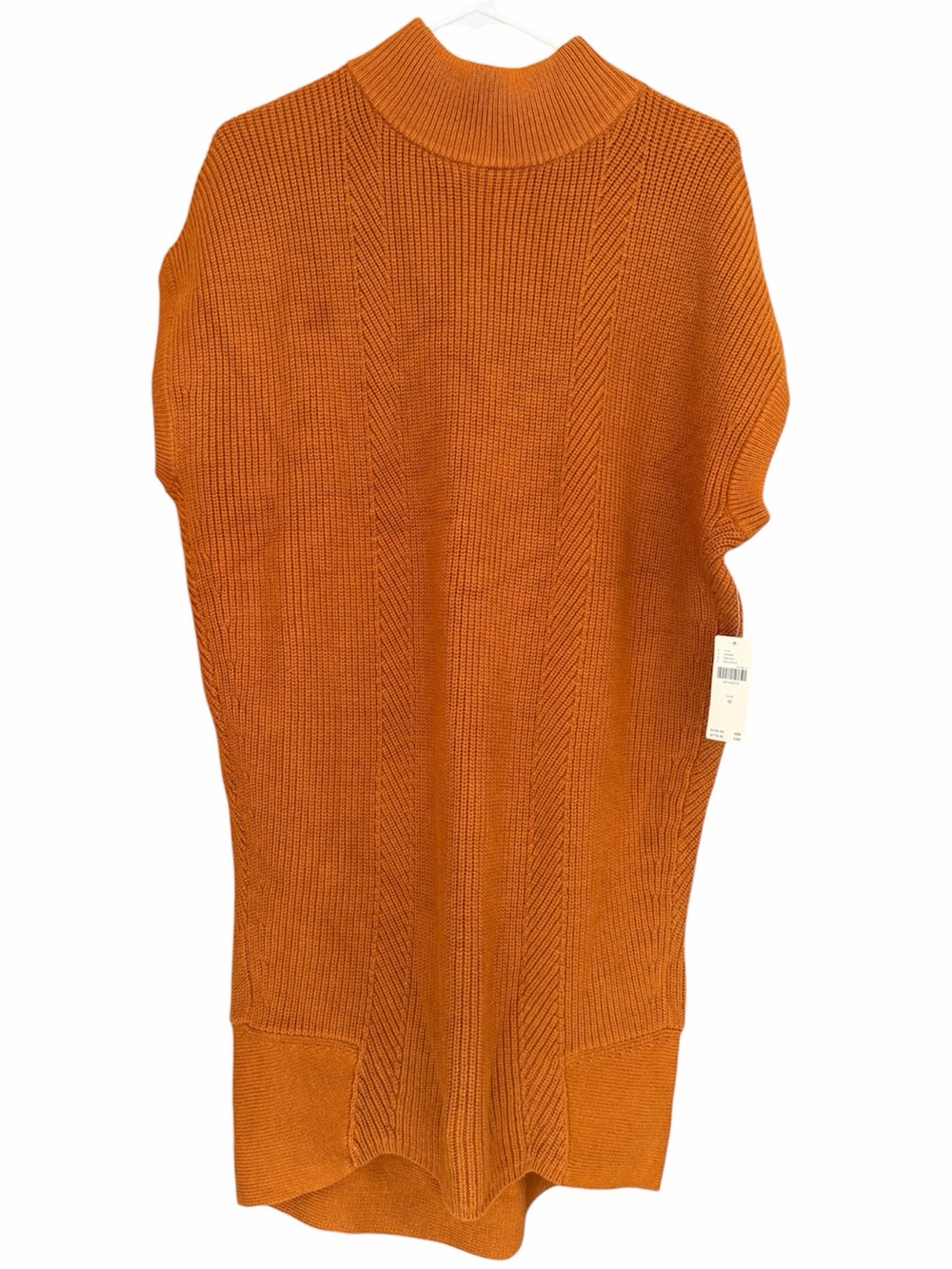 NWT Anthropologie Mock-Neck Sweater Short-Sleeve Mini Dress. Medium - Picture 7 of 9